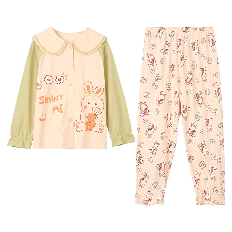 Детский комплект пижамы с фруктовым принтом Red bean, Light Cloud (Rabbit Pattern)