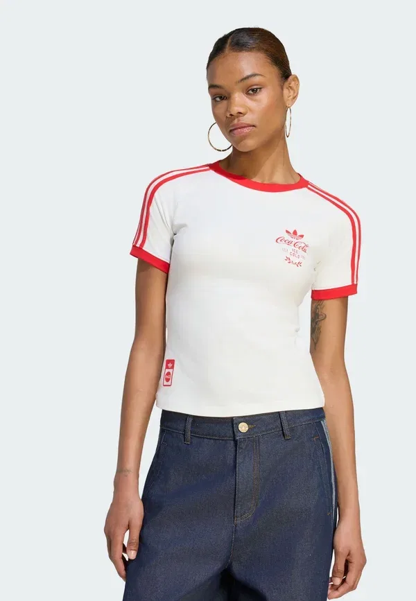 Футболка Adidas x Coca-cola с тремя полосками Adidas Originals, белый — фото 2