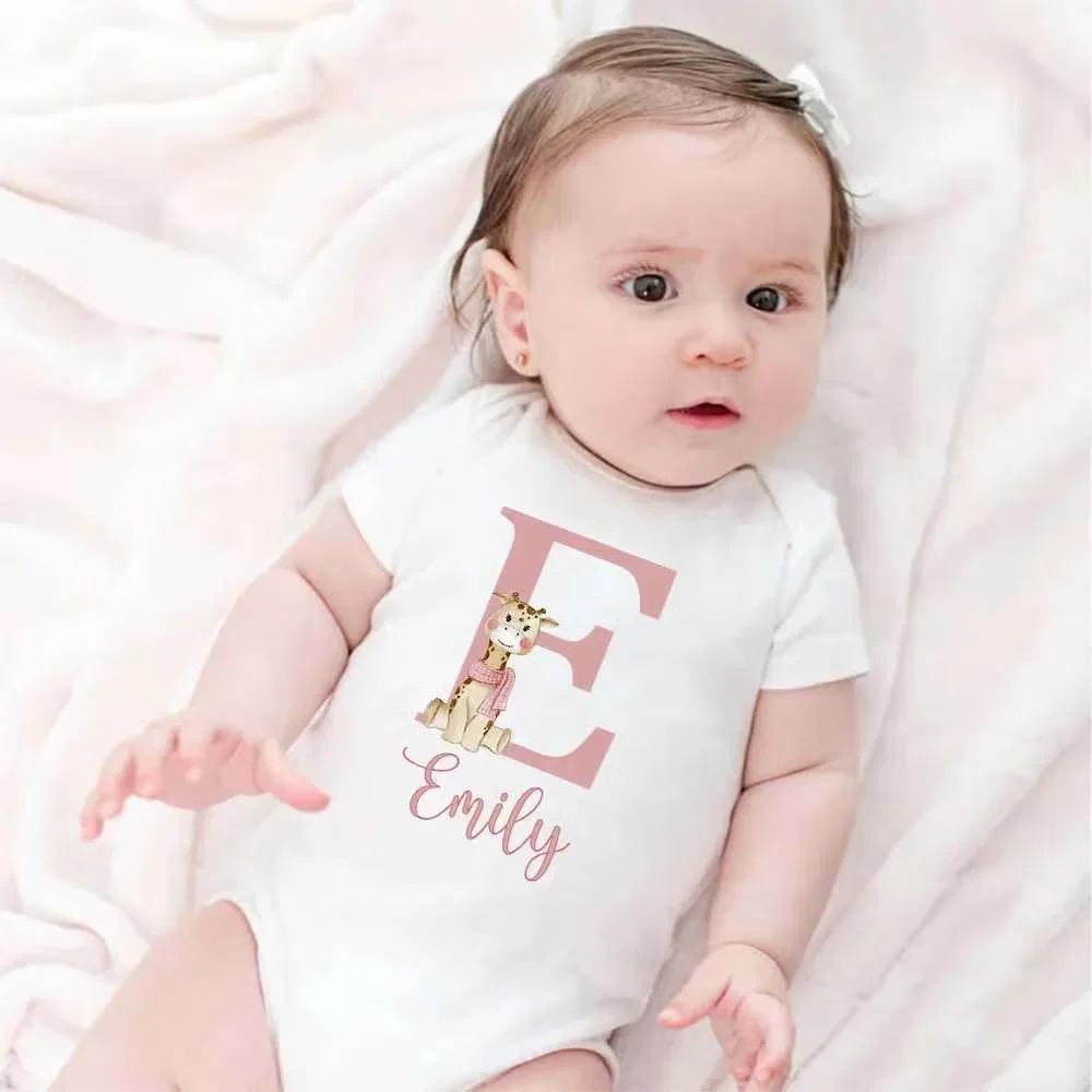 Боди-комбинезон с коротким рукавом с принтом Emily Matching Family Outfits, белый