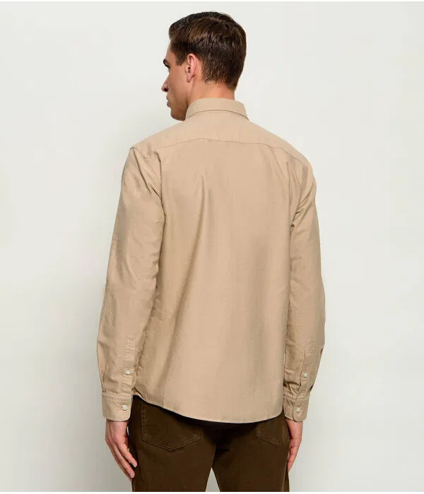 Мужская рубашка slim fit H-Roan-Bd-E-C1-261 BOSS, бежевый — фото 4