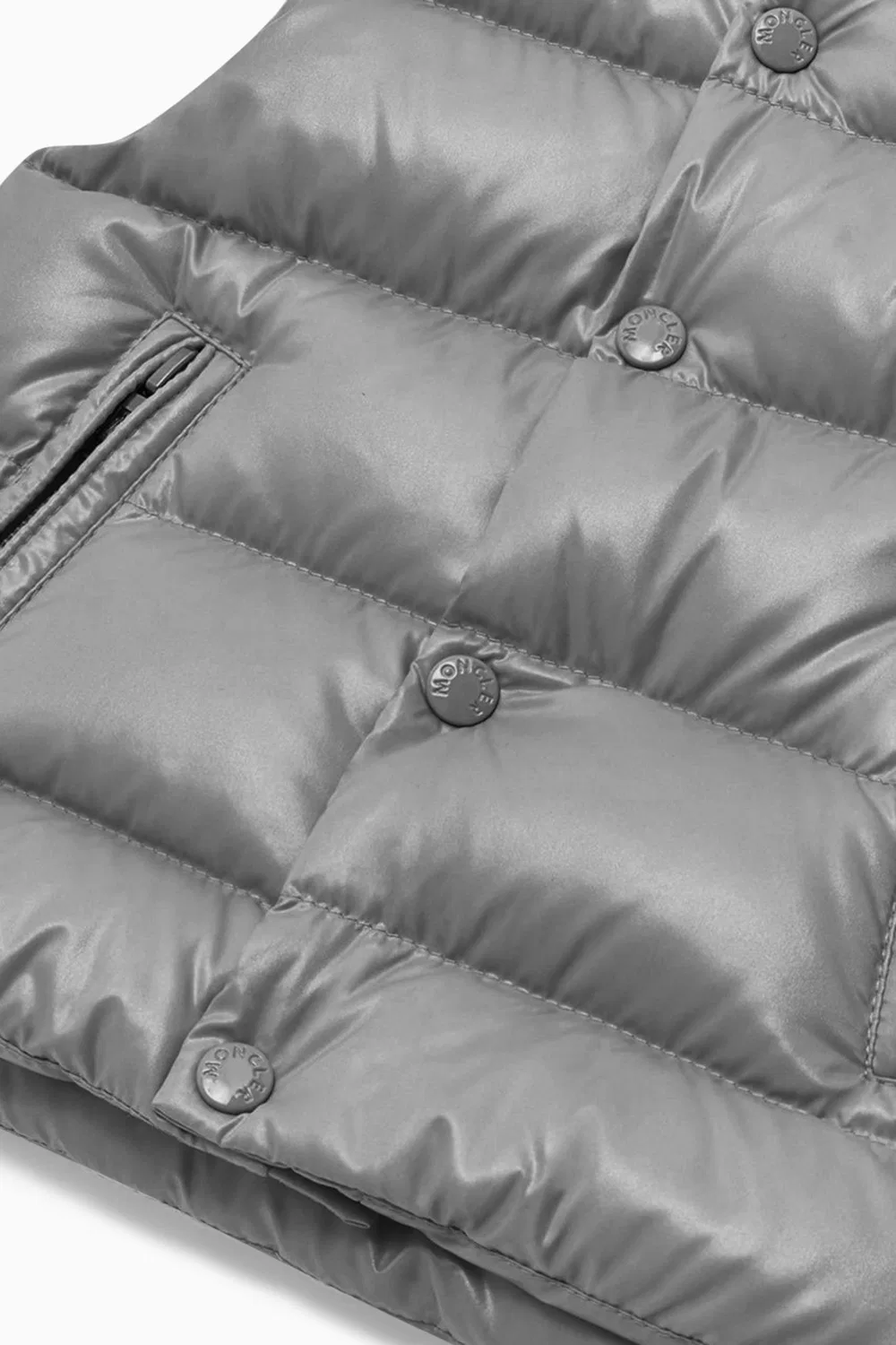 Жилет с пуховым утеплителем Ghany Moncler Enfant, серый — фото 3