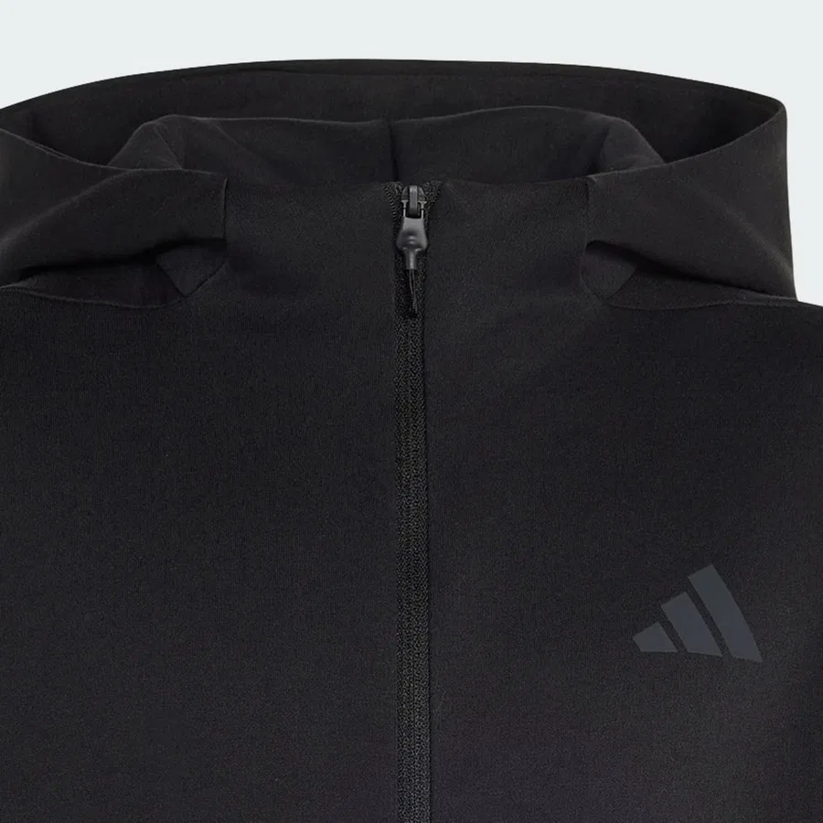 Свитшот с капюшоном и молнией Z.N.E. adidas, Черный — фото 2