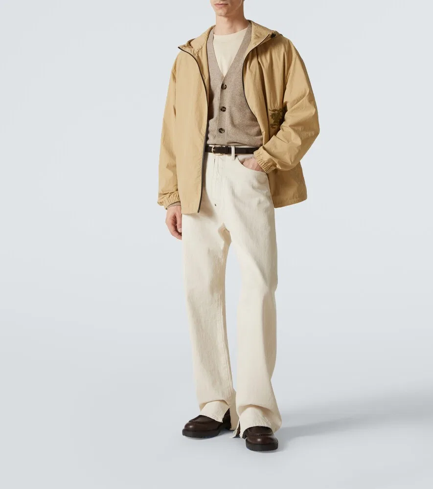 Хлопковый дождевик Burberry, бежевый — фото 2