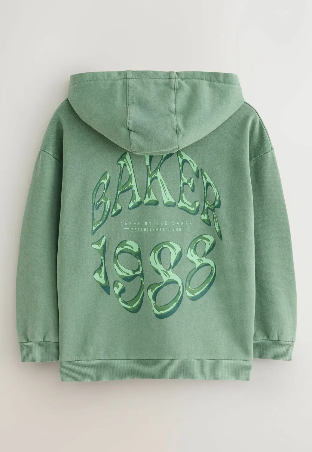 Толстовка с принтом оверсайз - худи Baker By Ted Baker, Sage Green — фото 2