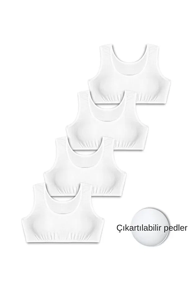 Детский комплект маек для девочек Panfilia, White-White
