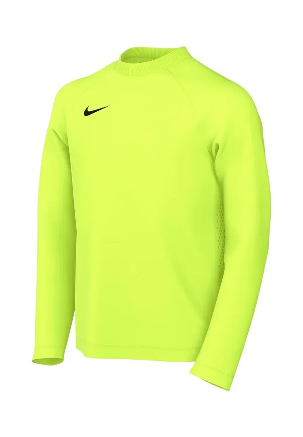 Футболка с длинным рукавом дышащая Long sleeved top Nike Performance gruenschwarz, черный/серый
