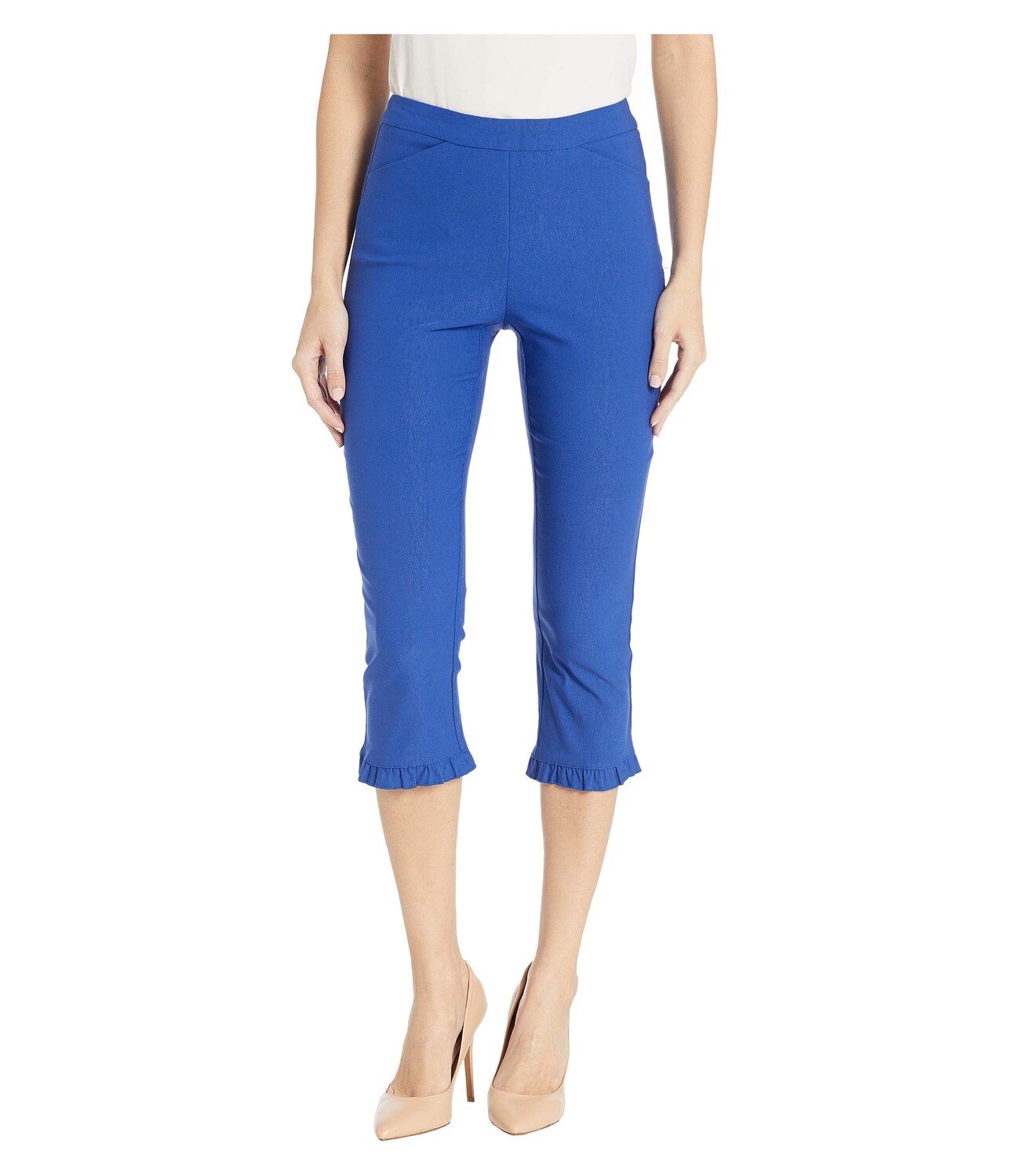 

Капри Tribal, Stretch Bengaline Flatten It Pull-On Capris w/ Hem Ruffle, Синий, Капри Tribal, Stretch Bengaline Flatten It Pull-On Capris w/ Hem Ruffle