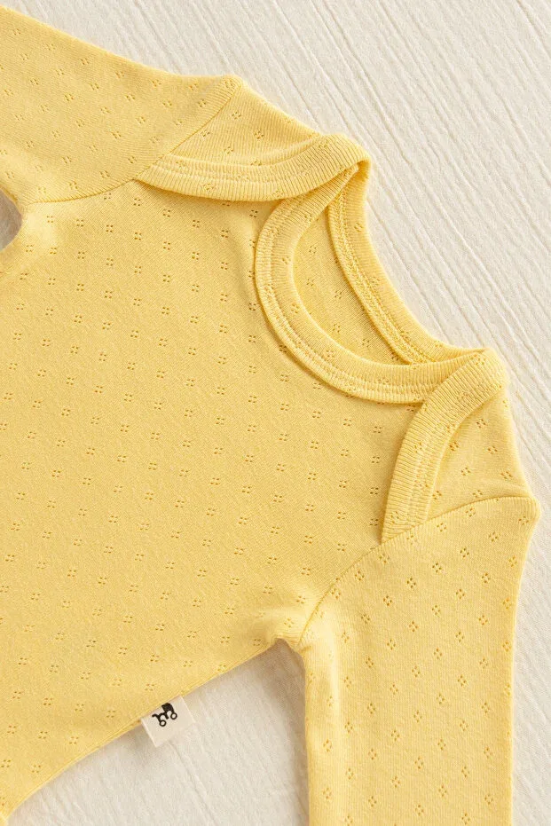 Детское боди с длинным рукавом Mimu Baby, Yellow — фото 4