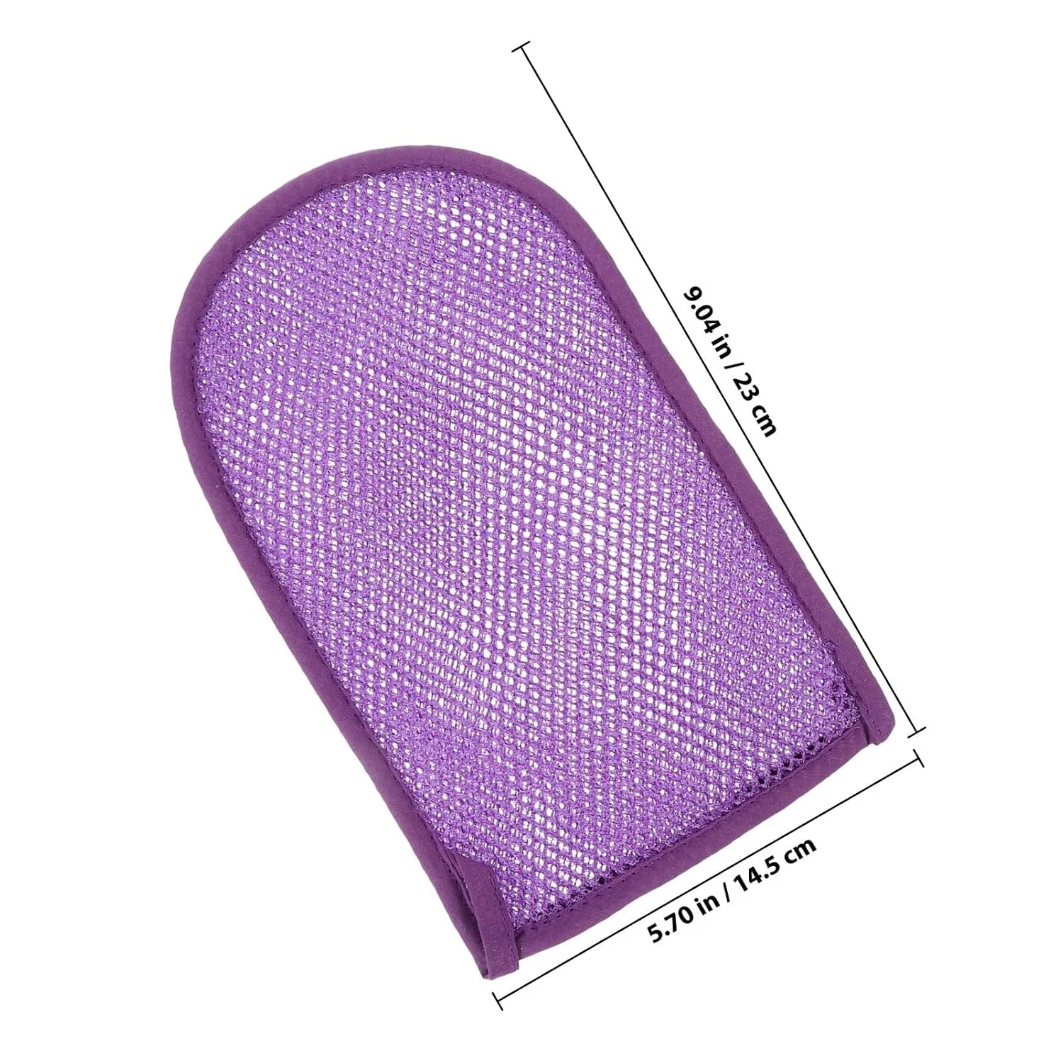 Пилинговые перчатки из нейлона, 2 шт, SOLUSTRE, 23x14.5x1 cm — фото 2