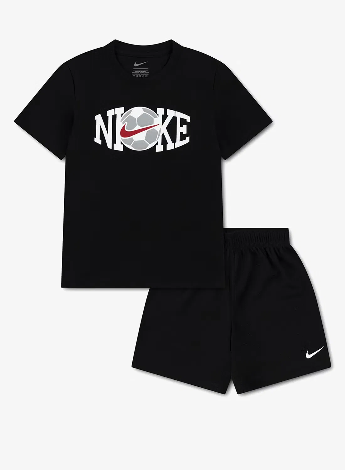 Комплект шорт с футболкой с графическим принтом Nike, черный