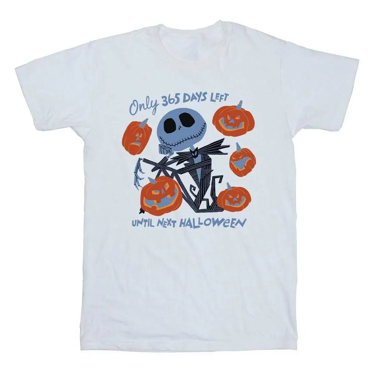 Футболка хлопковая Only 365 Days Left Until Next Halloween The Nightmare Before Christmas, White
