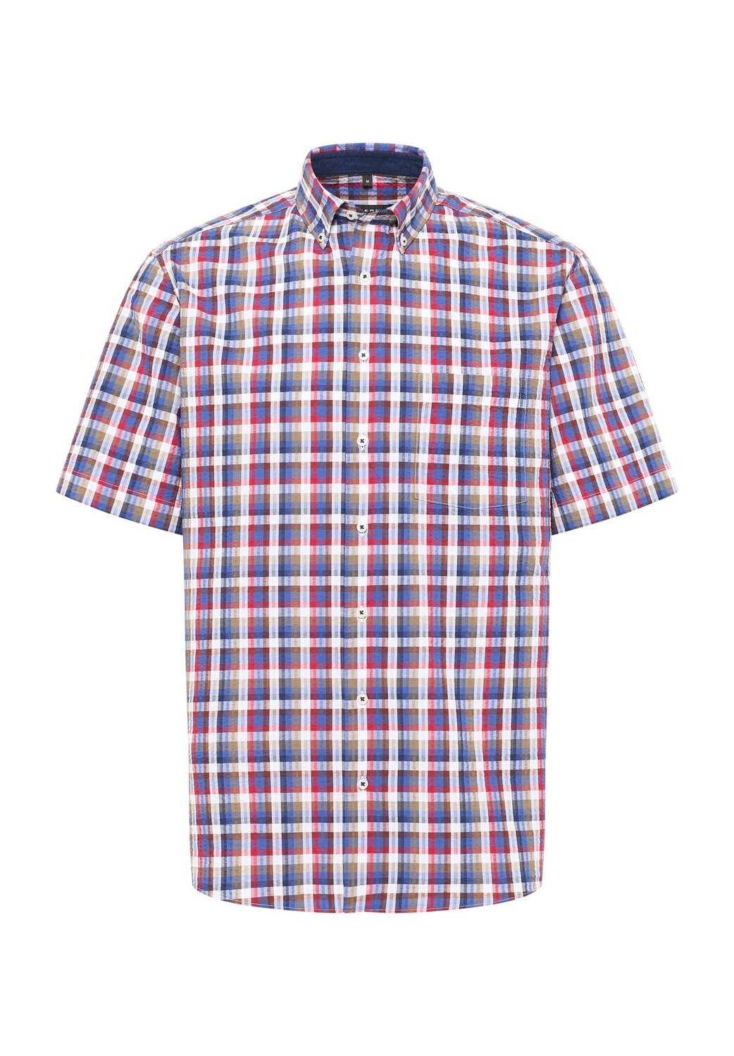 

Рубашка из жатого хлопка MODERN FIT ETERNA, деним