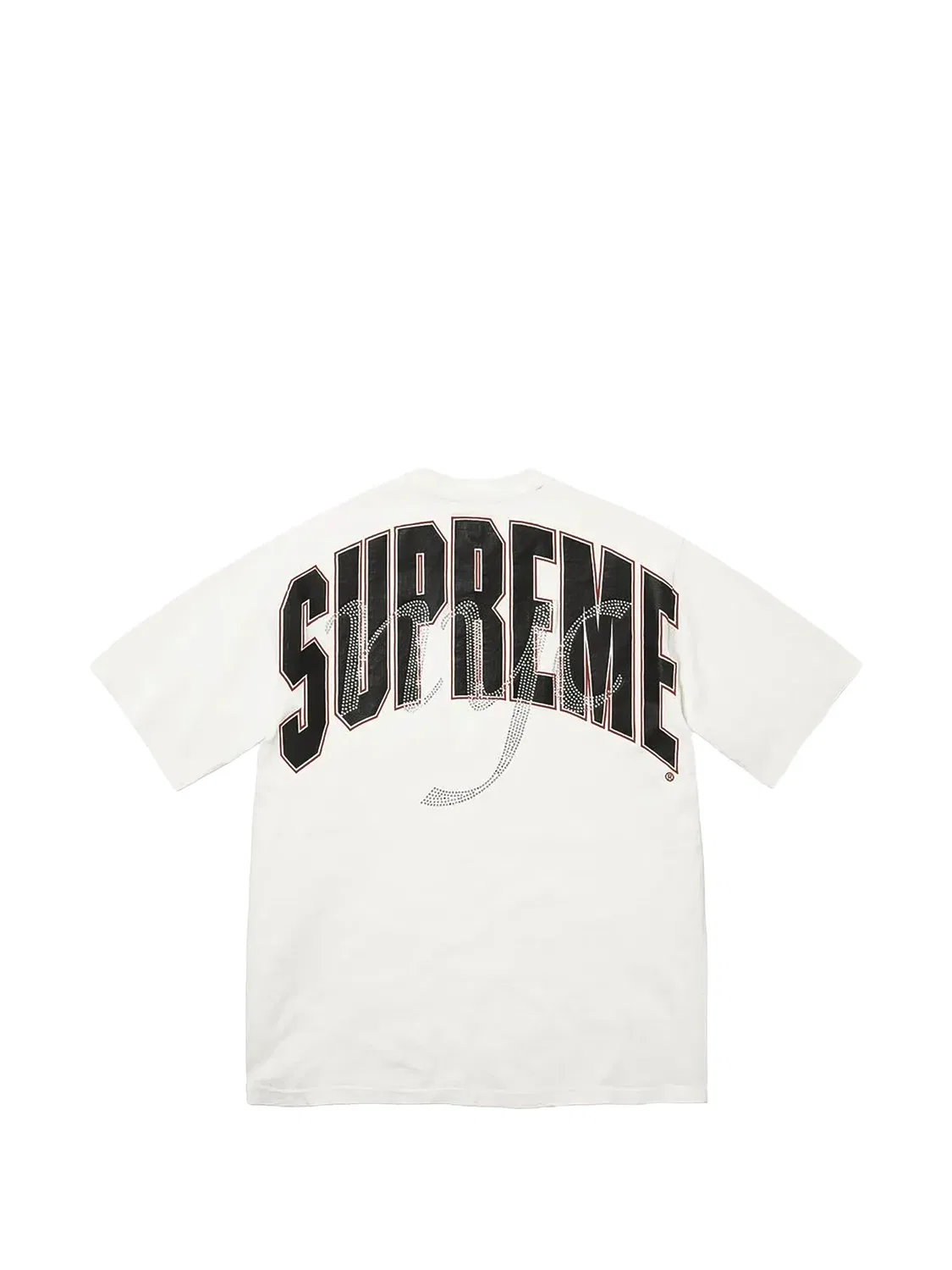 Футболка Rhinestone Script Supreme, белый — фото 2