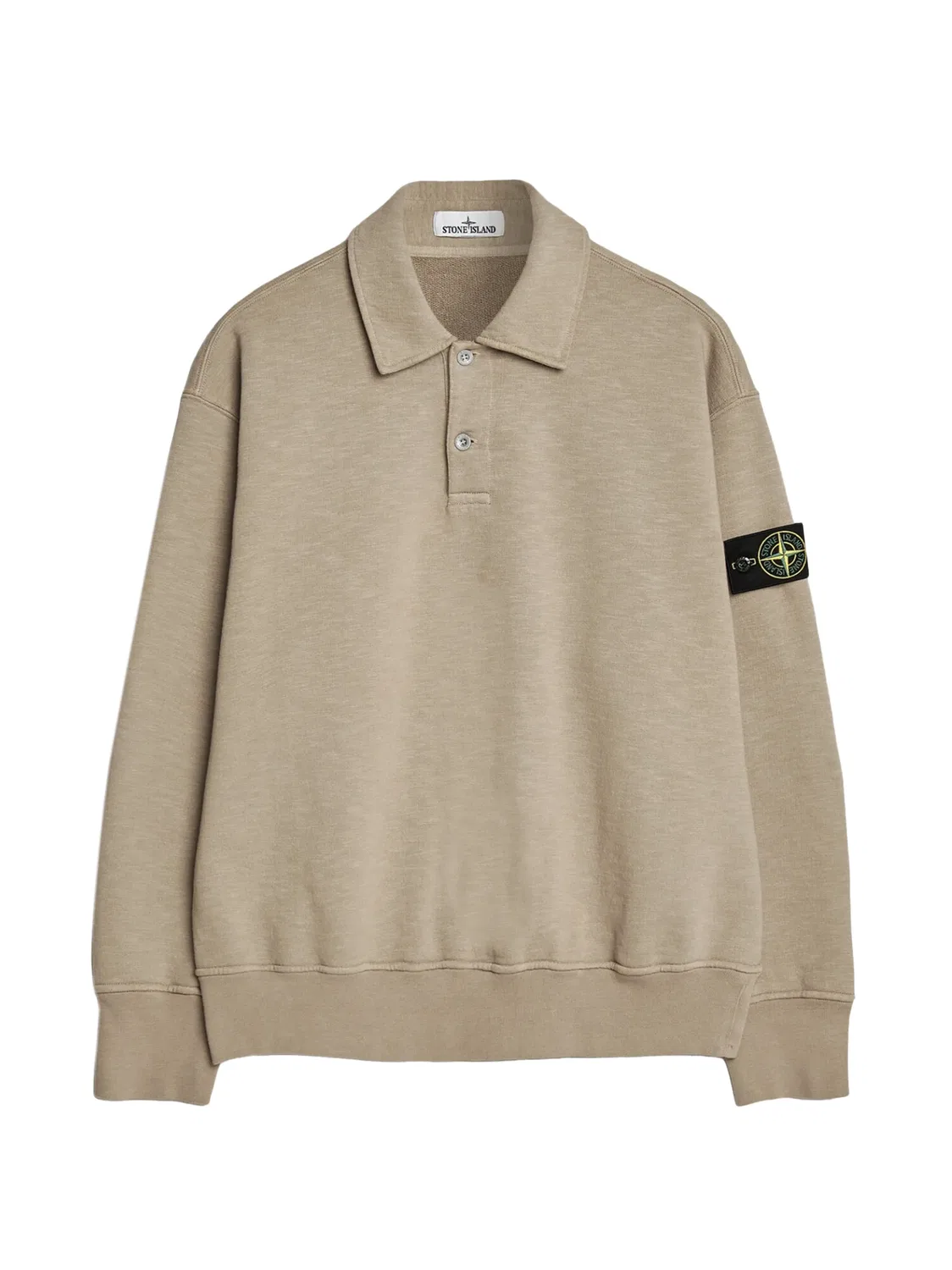 Рубашка-поло с длинными рукавами бежевая Stone Island, нейтральные
