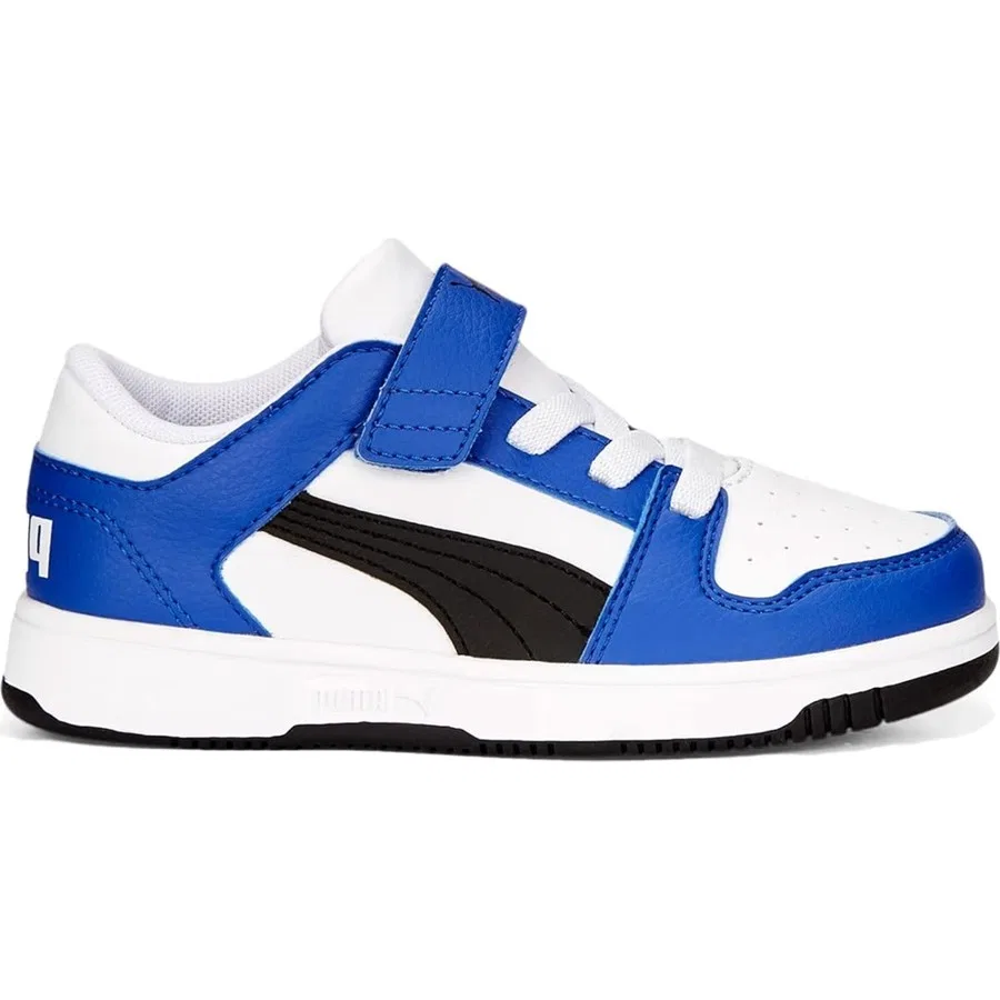 Детские спортивные кроссовки с закрытым носком Puma PM Rebound Layup Lo SL V PS, Белый — фото 2