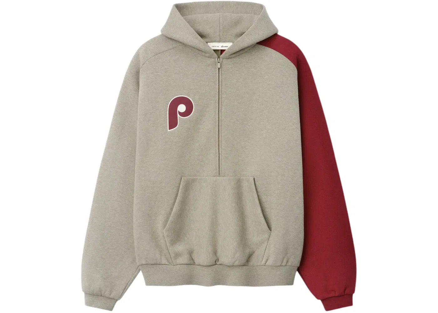 Мужская худи с рагланом и полузастежкой Fear of God Essentials Phillies Raglan Half Zip Sport Hoodie