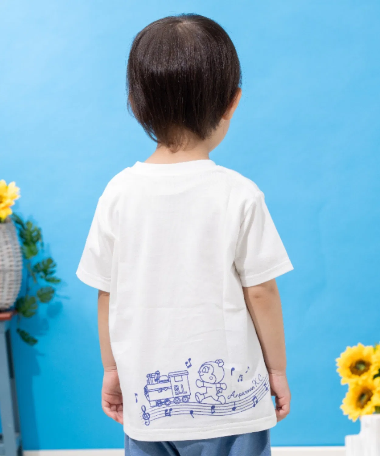 Детская футболка с принтом Kokin-chan Poppo-chan ANPANMAN KIDS COLLECTION, Off White — фото 2