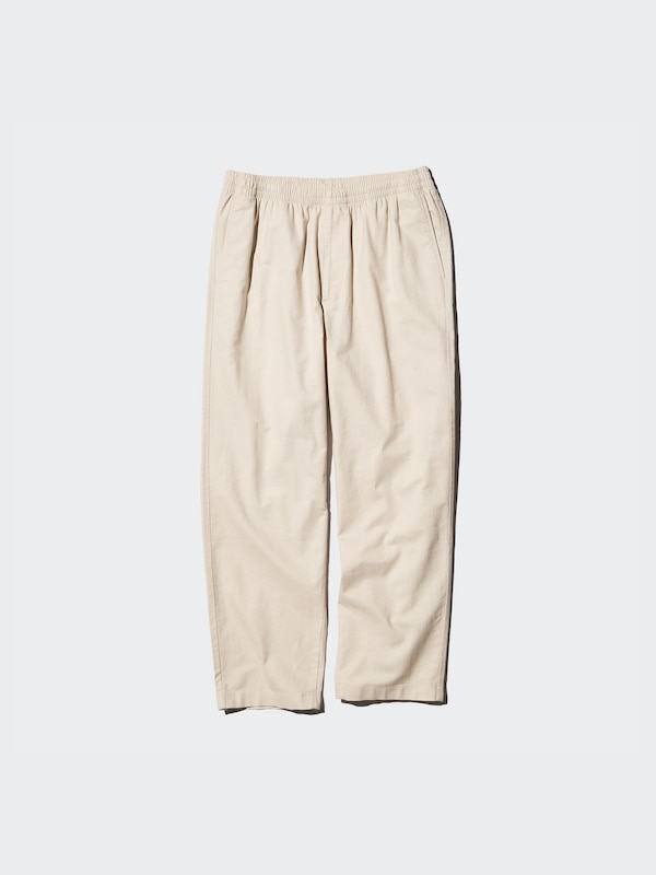 Легкие брюки из льняной смеси Uniqlo, белый — фото 2
