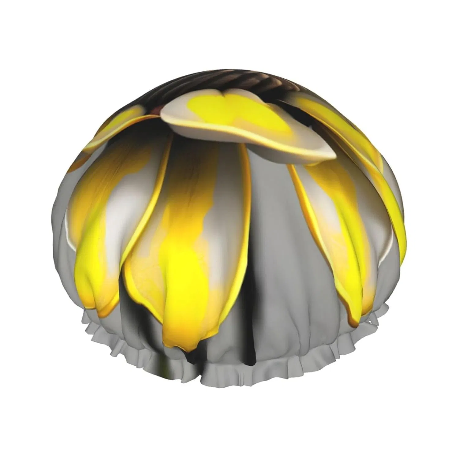Шапочка для душа двойная, SSIMOO, Yellow Grey Flower