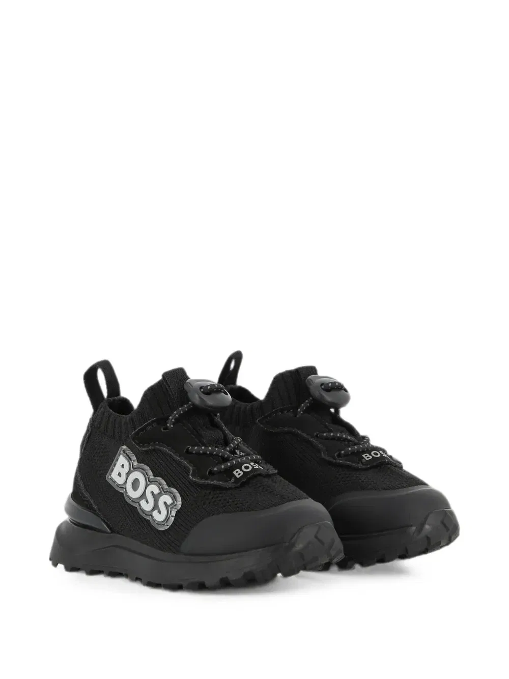 Кроссовки с нашивкой-логотипом Boss Kidswear, черный