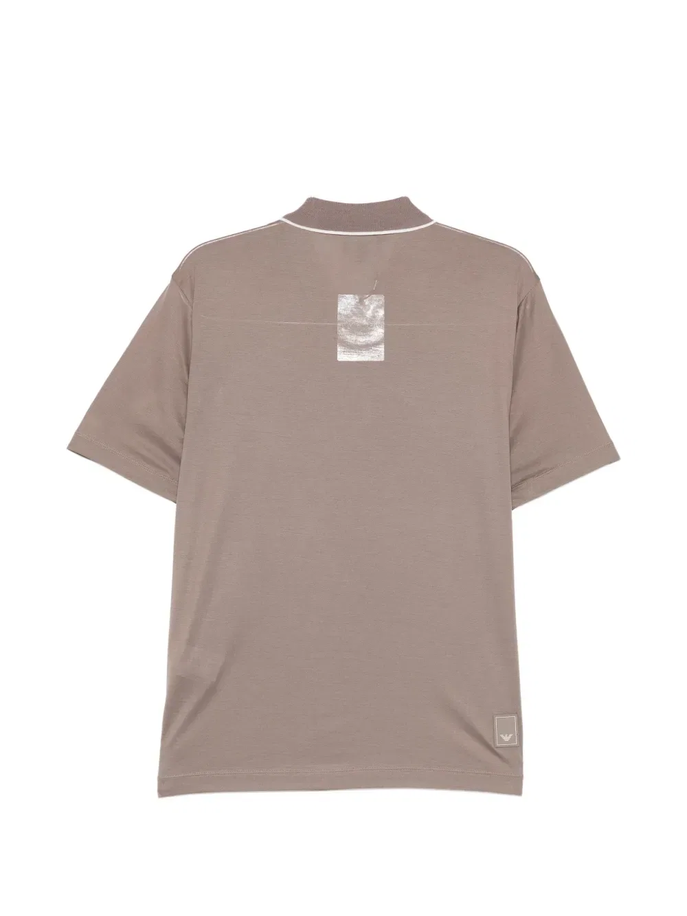 Футболка-поло с нашивкой-логотипом Emporio Armani, светло-коричневый — фото 2