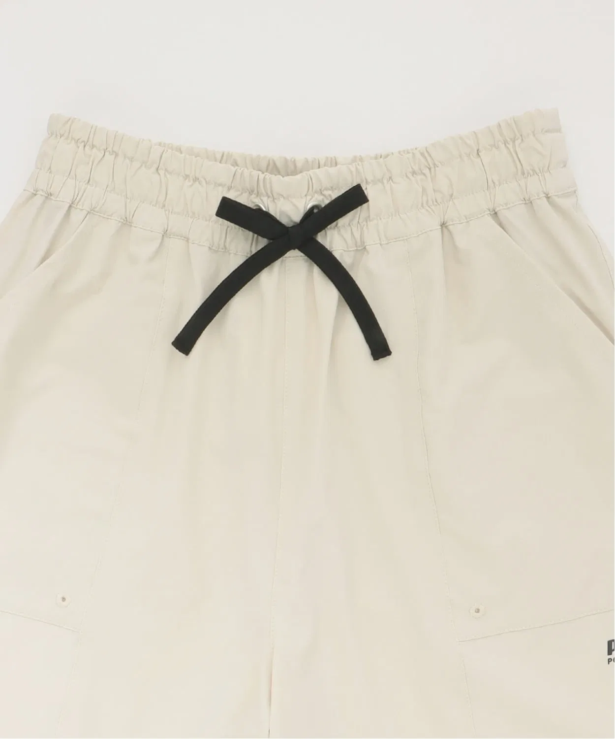 Детские шорты для девочек с принтом, тафта, 130 см, pom ponette junior, Light Beige — фото 3