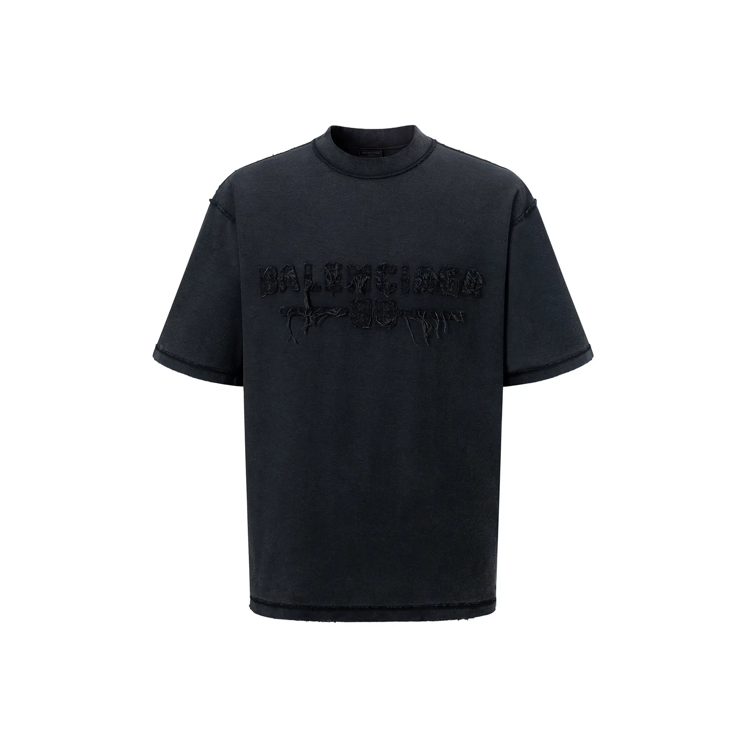 Balenciaga Футболка SS25 Regular Fit мужская черная