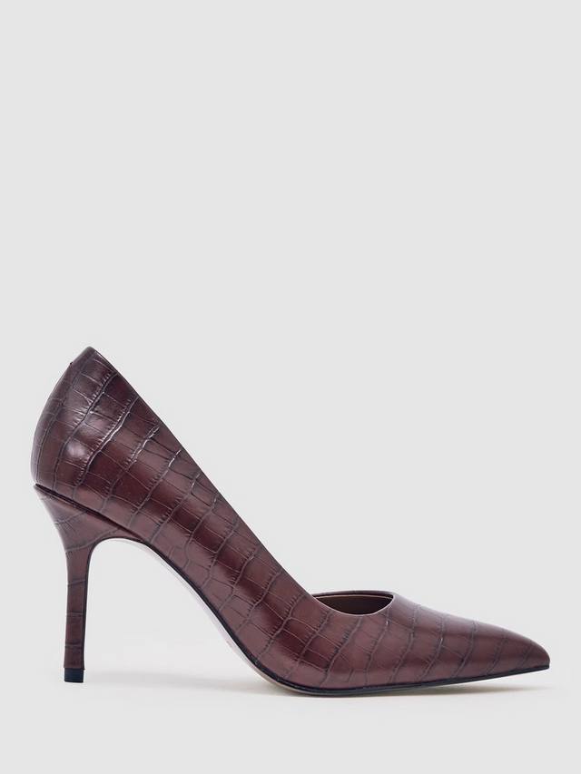 Туфли-лодочки Layla на шпильке из кожи Reiss, Burgundy