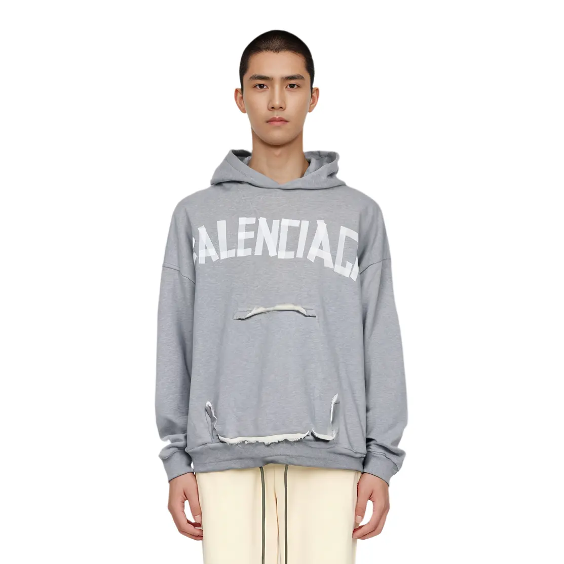 Свитер Regular Fit Мужской Серый Balenciaga — фото 4