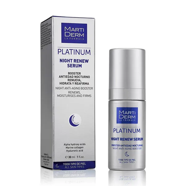 

Регенерирующая сыворотка для ночного использования Platinum Night Renew Serum Martiderm, 30 ml