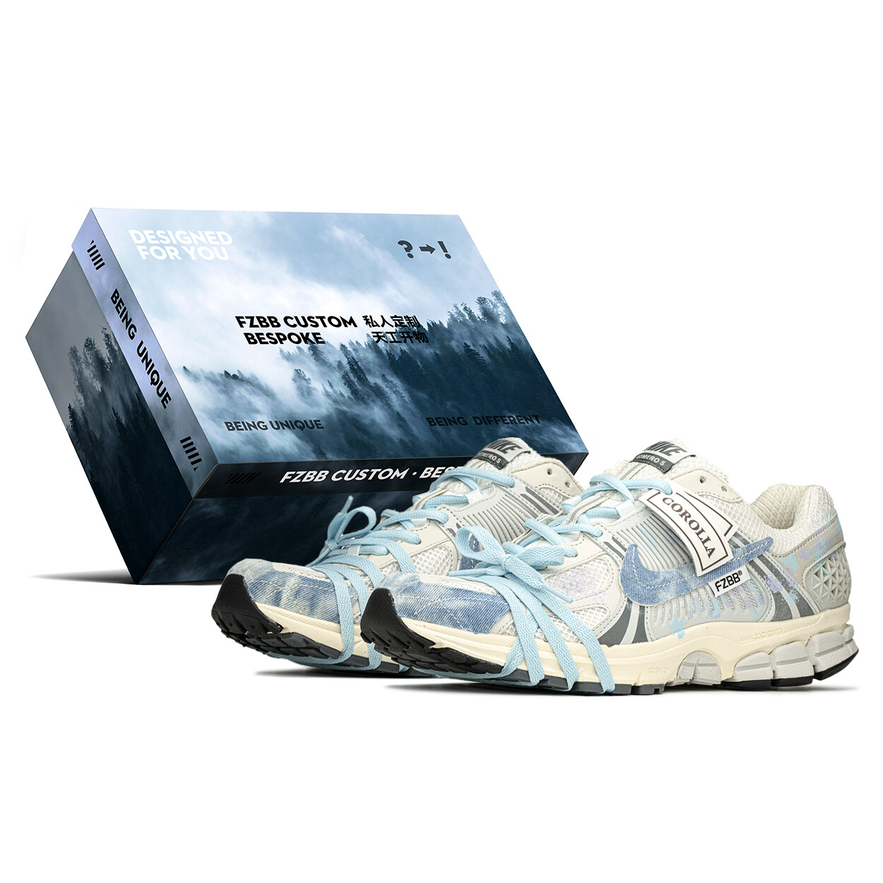 

Кроссовки Air Zoom Vomero 5 унисекс с низким верхом белого/синего цвета Nike