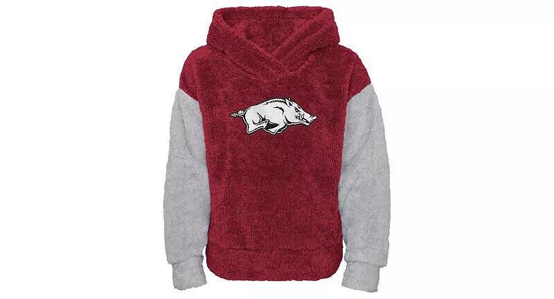 

Флисовая толстовка с принтом Тедди Gen2 Arkansas Razorbacks для маленьких девочек Cardinal