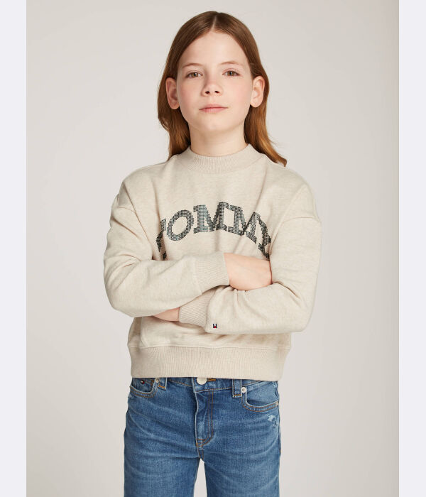 

Толстовка детская Tommy Hilfiger с принтом, бежевый