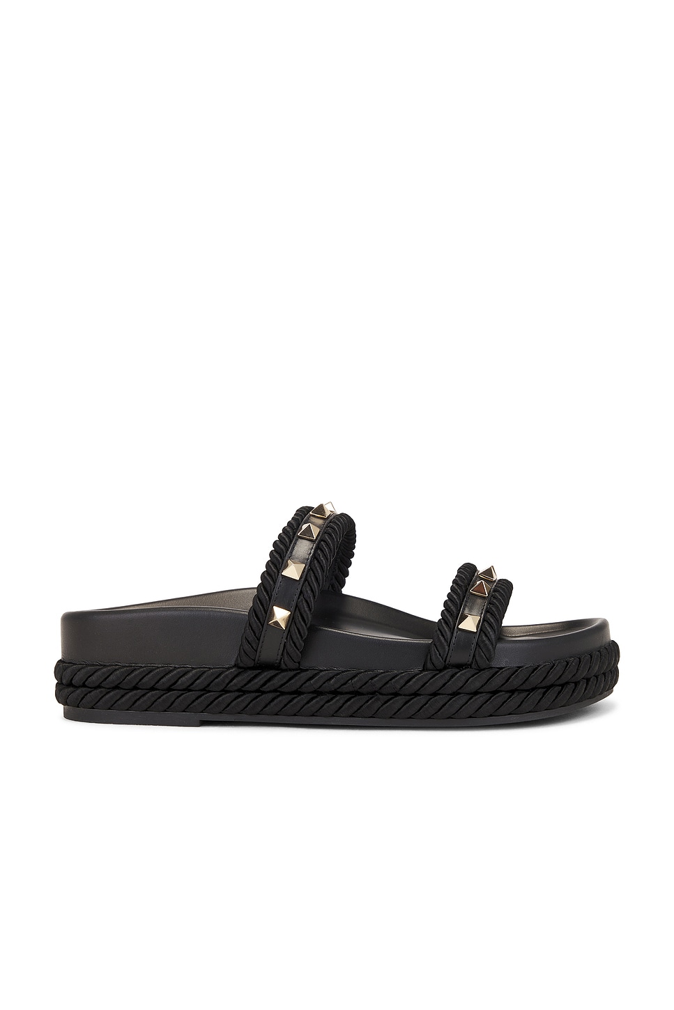 Женские шлепанцы Valentino Garavani, цвет Nero