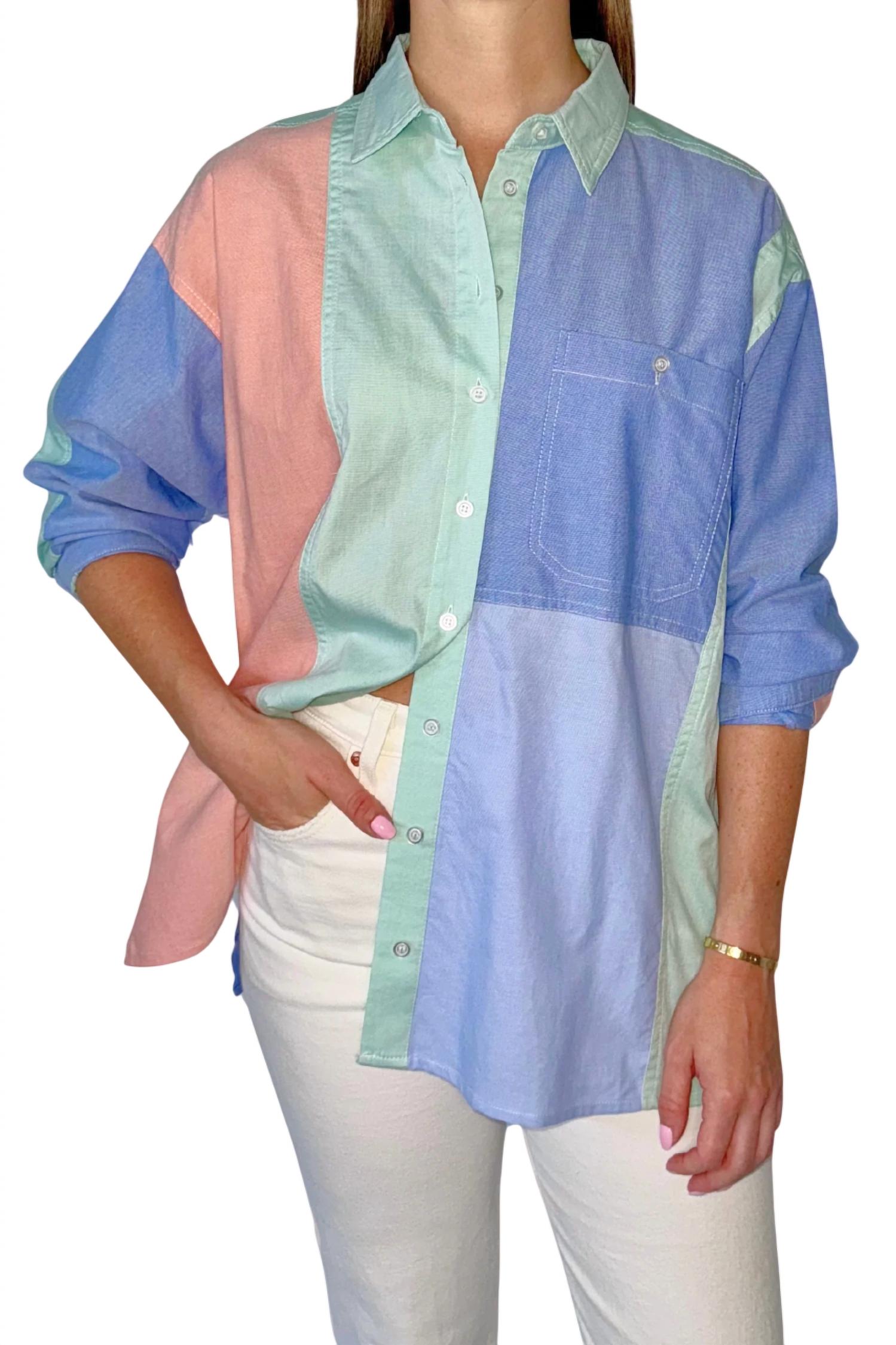 

Цветная рубашка с контрастными вставками и пуговицами Multi By Together