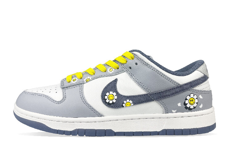 

Кроссовки Nike Dunk Skateboarding Shoes Men Low-top Gray, белый