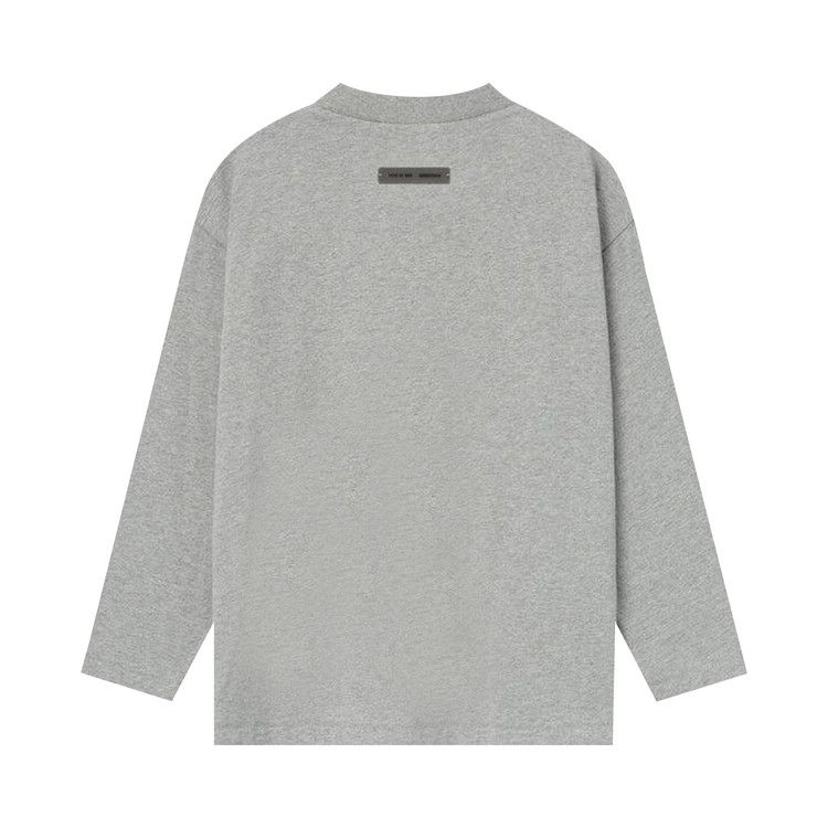 Футболка Fear of God Essentials Kids Classic Long-Sleeve T-Shirt, Concrete Heather — фото 2