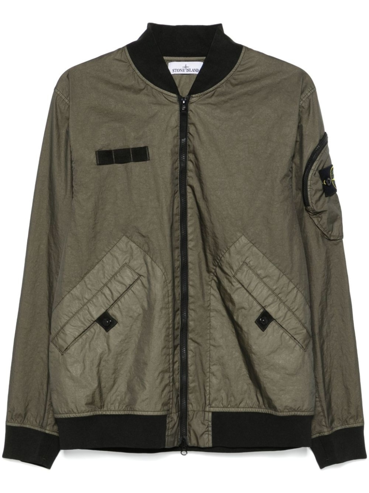 

Stone Island бомбер с нашивкой Compass, зеленый