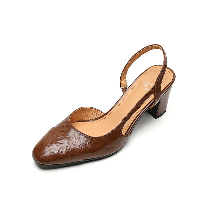 Туфли женские на высоком каблуке Echo&Yolo, цвет Light Brown — фото 3