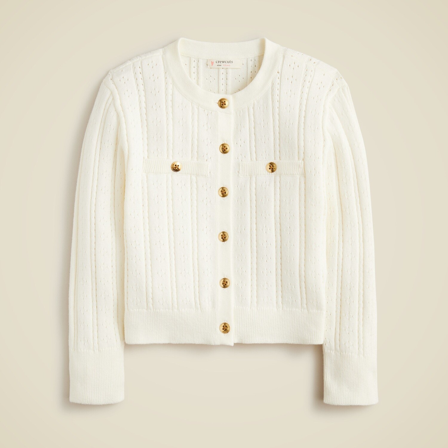 

Кардиган-свитер ажурной вязки J.Crew, белый