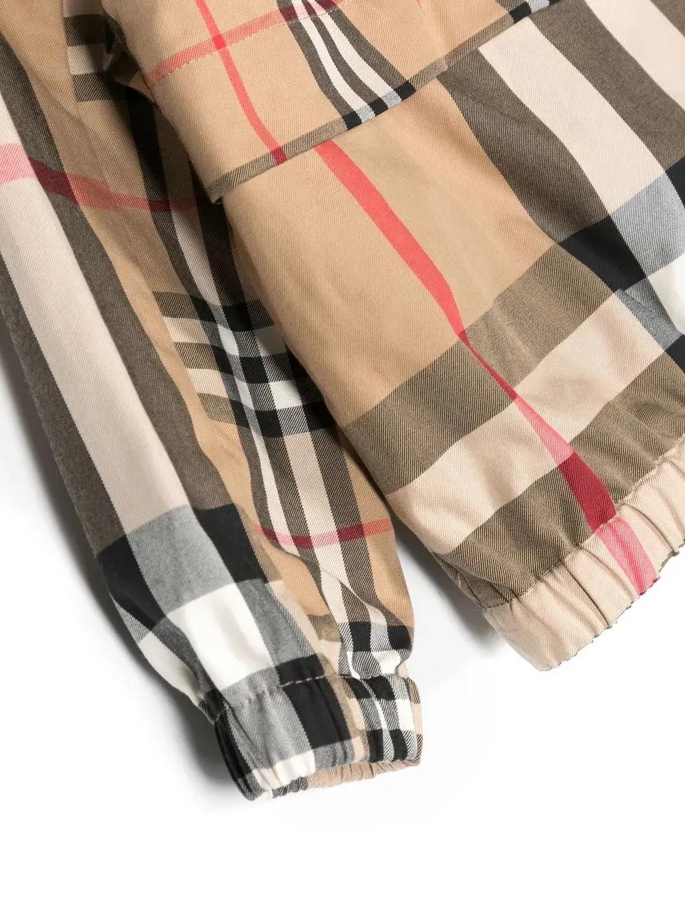 Клетчатая куртка Wilbur с капюшоном Burberry Kids, бежевый — фото 3