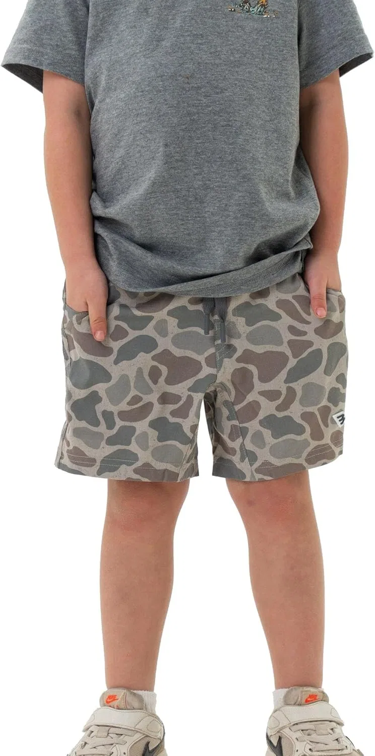 Шорты спортивные молодежные с камуфляжным принтом Burlebo, цвет Classic Deer Camo