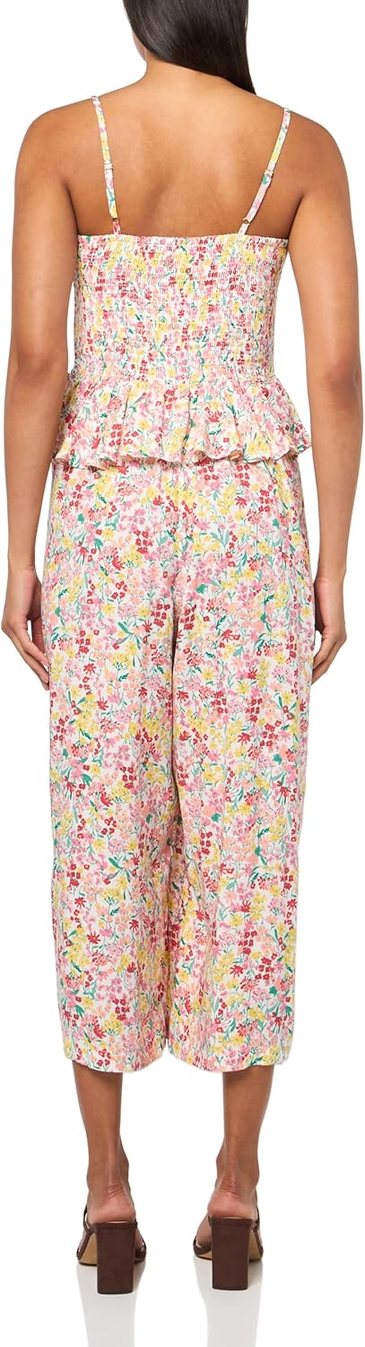Женский комбинезон Tommy Hilfiger из шамбре со сборками, Ivory Multi — фото 2