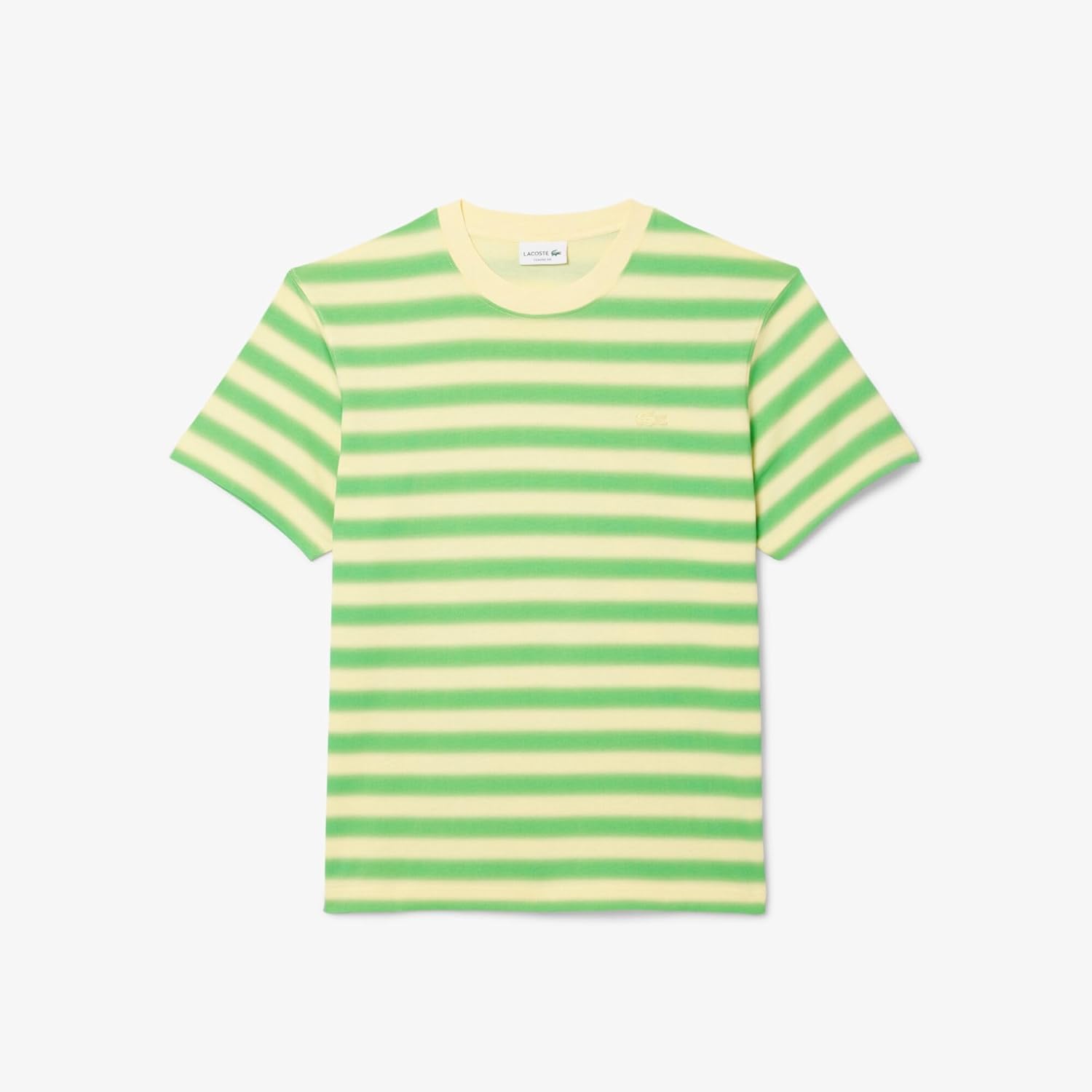 Мужская футболка LACOSTE в градиентную полоску, зеленый — фото 3