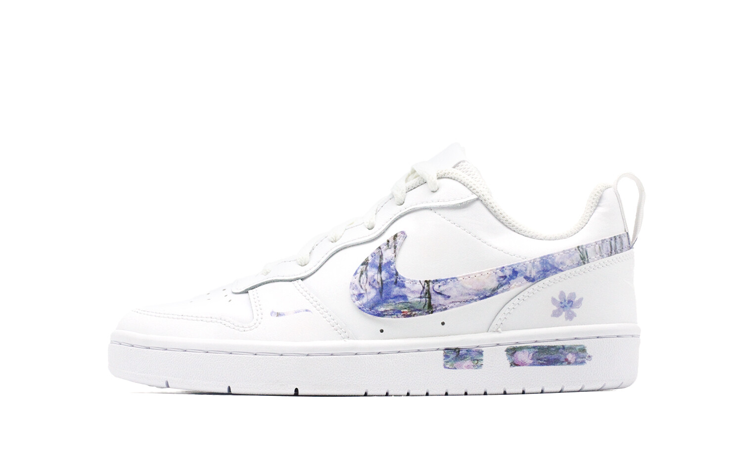

Кроссовки Nike Court Borough Skateboarding Shoes Women's Low-top White/Blue/Purple, синий