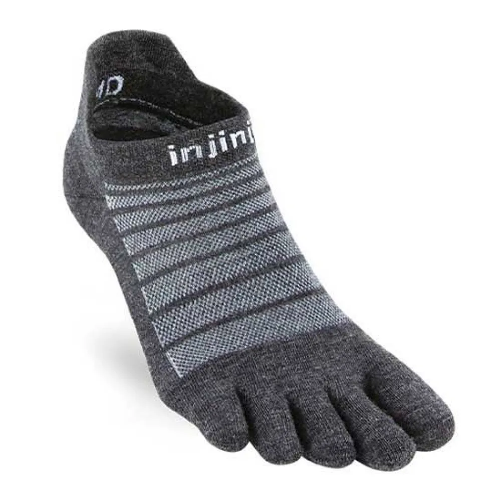 

Носки Injinji Run Lightweight No-Show Wool, серый