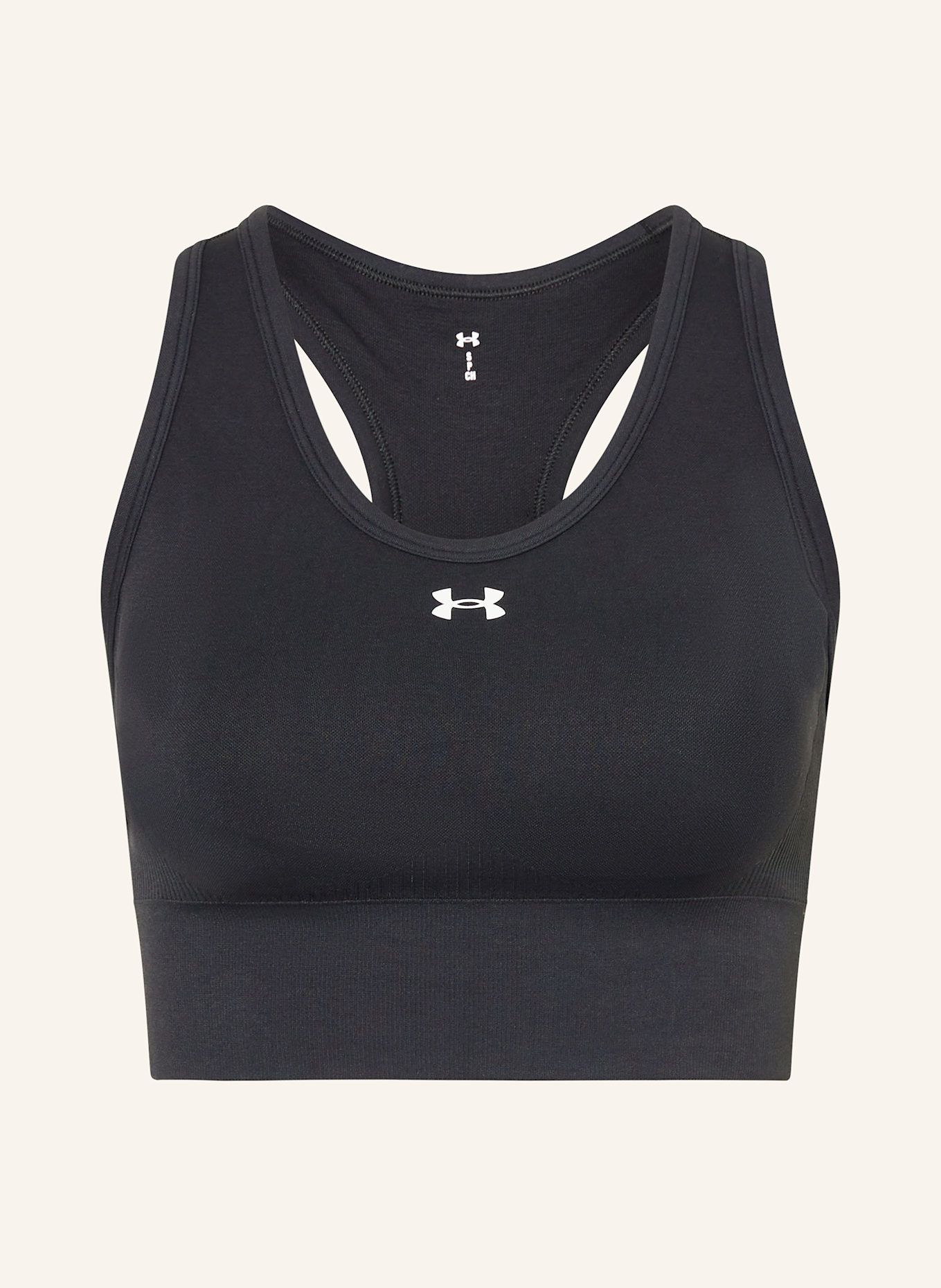 

Спортивный бюстгальтер ua vanish бесшовный Under Armour, черный