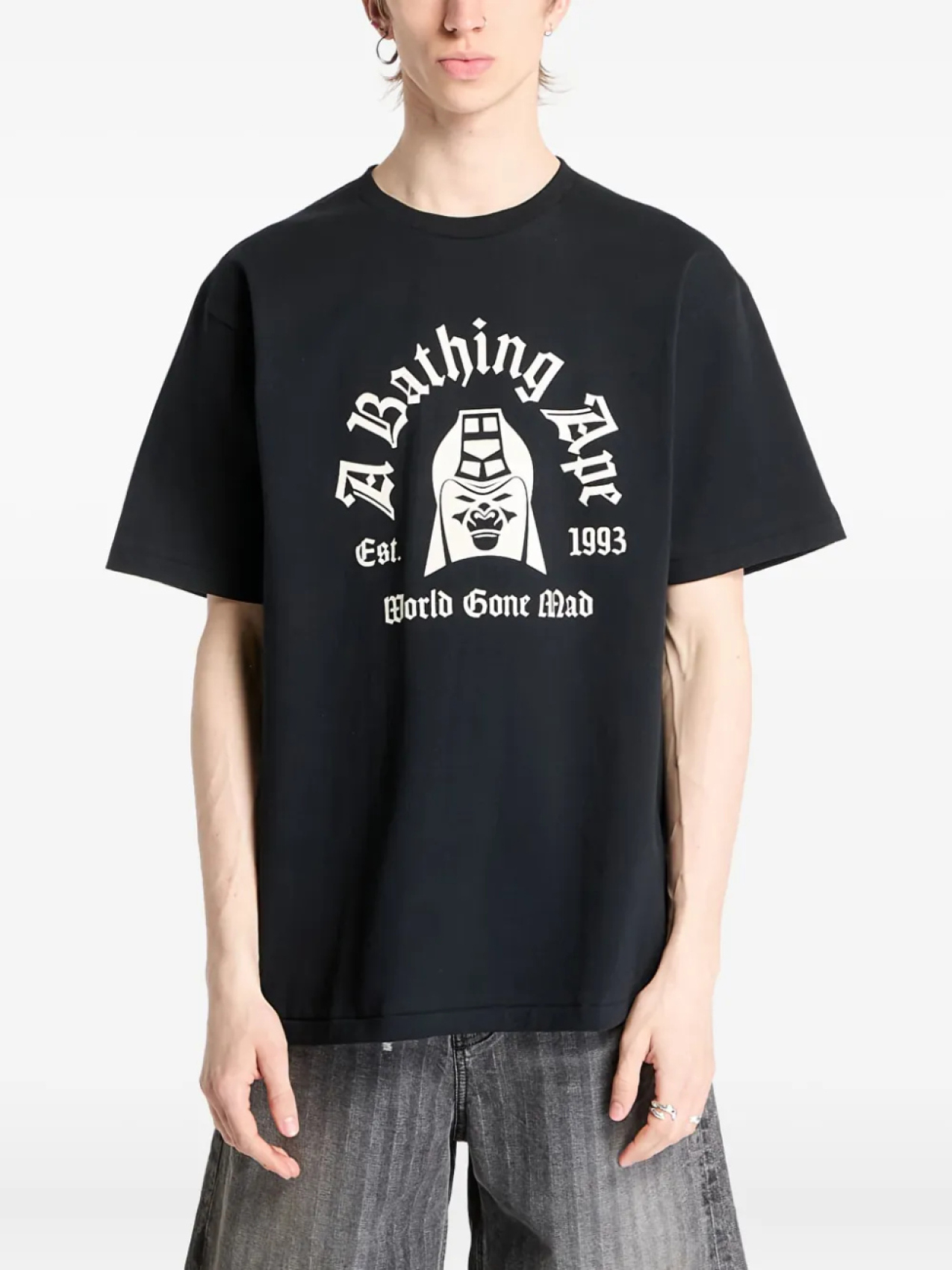 

Футболка с графическим принтом BATHING APE Mad General A Bathing Ape, черный