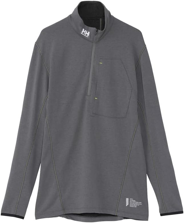 

Футболка с длинными рукавами и половинной молнией HELLY HANSEN LIFA Tech (длина с принтами, унисекс, для взрослых) HH32452, небесно-серый