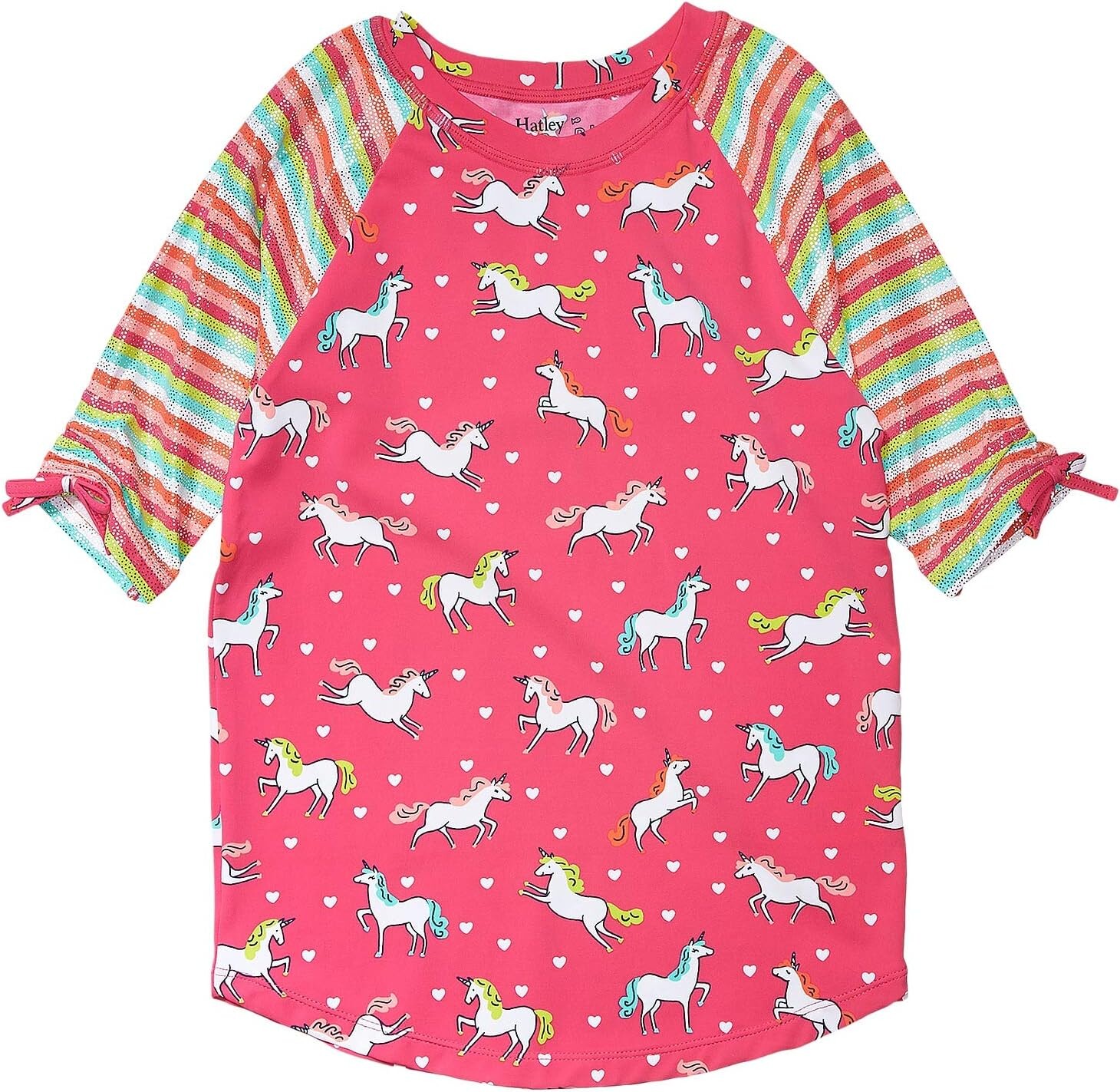 

Купальник Hatley Kids Prancing Unicorns Short Sleeve Rashguard, розовый